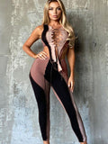 Flesh-colored top and pants two-piece suit Aosig