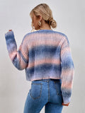 Gradient Color Short Sweater Aosig