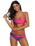 Gradient Necktie Bikini Swimsuit Aosig