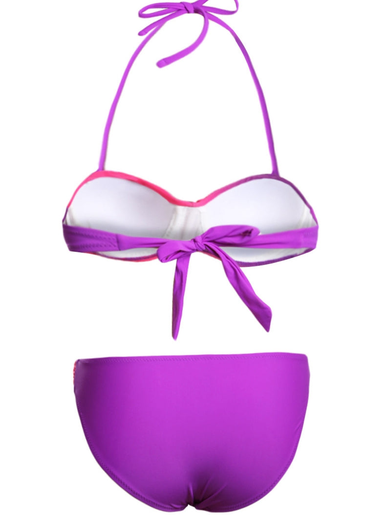 Gradient Necktie Bikini Swimsuit Aosig