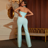 Halter Sleeveless Hollow Out Bandage Jumpsuit PZC1239 Aosig