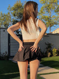 High Waist Lined Sexy Hip Skirt Aosig