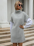 Knitted Undershirt Turtleneck Sweater Aosig