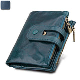 Leather  Anti-theft Brush RFID  Men's Casual Wallet Aosig