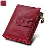 Leather  Anti-theft Brush RFID  Men's Casual Wallet Aosig