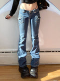 Low-rise Vintage Flared Jeans Aosig