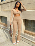 Micro Flared Pants Two-piece Suit