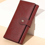 Multifunctional leather ladies wallet simple style wallet Aosig