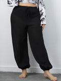 Plus Beach Pants Casual Loose Wide Leg Bloomers Light Trousers Aosig