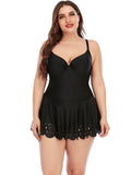 Plus Lace One Piece Swimsuit Skirt Swimsuit Aosig
