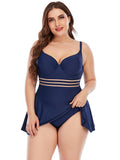 Plus One Piece Swimsuit Solid Swimsuit Aosig