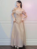 Premium Niche Satin Evening Dress Bridesmaid Dress Aosig