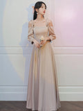 Premium Niche Satin Evening Dress Bridesmaid Dress Aosig