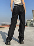 Printed Straight Fit Slim Fit Jeans Aosig