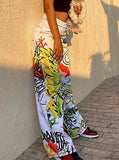 Printed Trendy High Street Casual Trousers Aosig