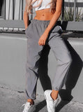 Reflective Cropped Trousers Aosig