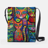 Retro double-sided color printing abstract picture female bag Aosig