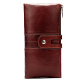 Rfid wallet female long multi-card trendy ladies leather wallet Aosig