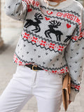 Round Neck Christmas Sweater Aosig