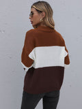 Round Neck Long Sleeve Loose Sweater Aosig