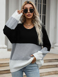 Round Neck Pullover Knit Sweater