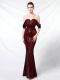 Sequin long party evening dress Aosig