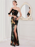 Sequin long party evening dress Aosig