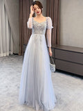 Silver Fairy Temperament Slim Evening Dress Bridesmaid Dress Aosig