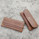 Simple cowhide wallet mobile phone glasses bag Aosig