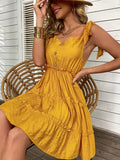 Solid Color Halter Dress