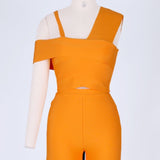 Strappy Short Sleeve Hollow Out Bandage Jumpsuit Aosig