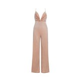 Strappy Sleeveless Backless Bodycon Jumpsuit Aosig