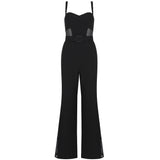 Strappy Sleeveless Sequined Bodycon Jumpsuit Aosig
