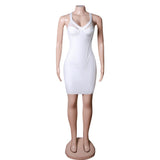 Strappy Sleeveless Striped Mini Bandage Dress PZC1639 Aosig