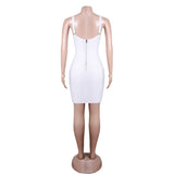 Strappy Sleeveless Striped Mini Bandage Dress PZC1639 Aosig