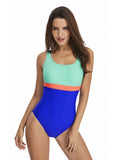 Striped One-piece Swimsuit Aosig