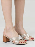 Temperament French Style Chunky Heel Sandals Aosig