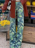 Tie-dye Straight Pile Pile Trousers