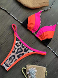 Leopard Halterneck Two Pieces Bikini Set