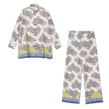 Flaxmaker Casual Retro Printed Two Piece Set
