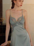 lace satin nightdress female perspective temptation home suspender skirt