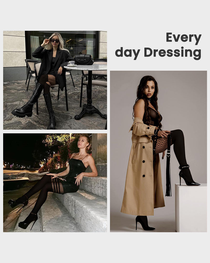 Mock Thigh High Stockings For Women Fishnet Tights Suspender Pantyhose  (bundle sale)