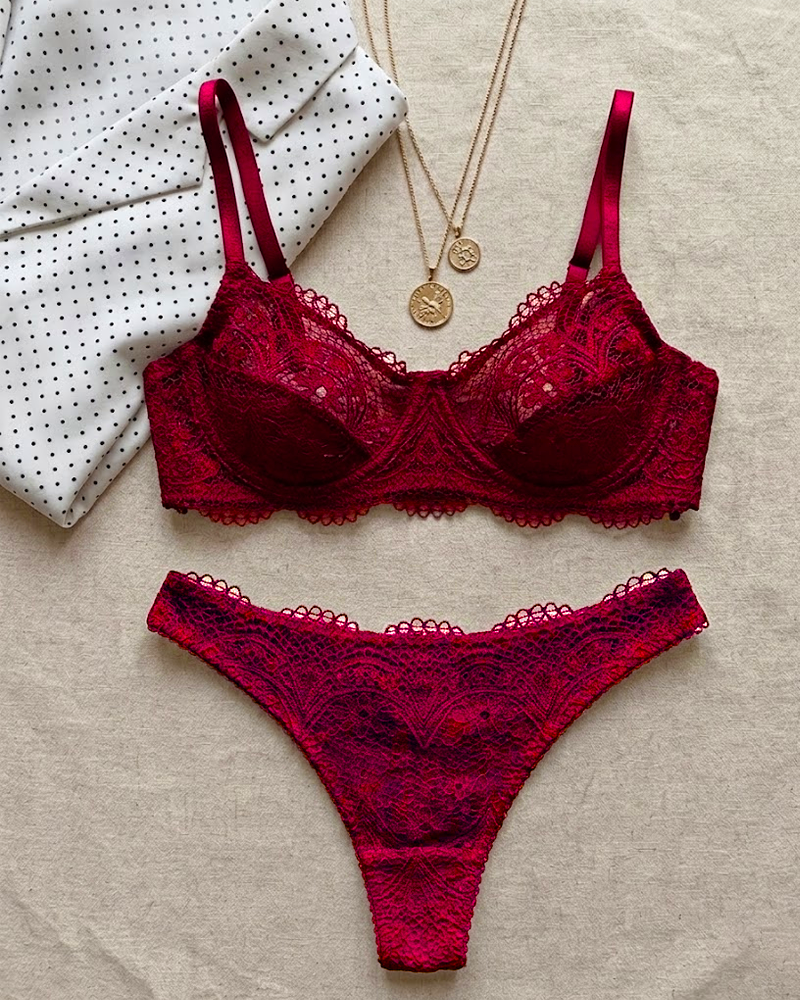 Lace Bralette Set