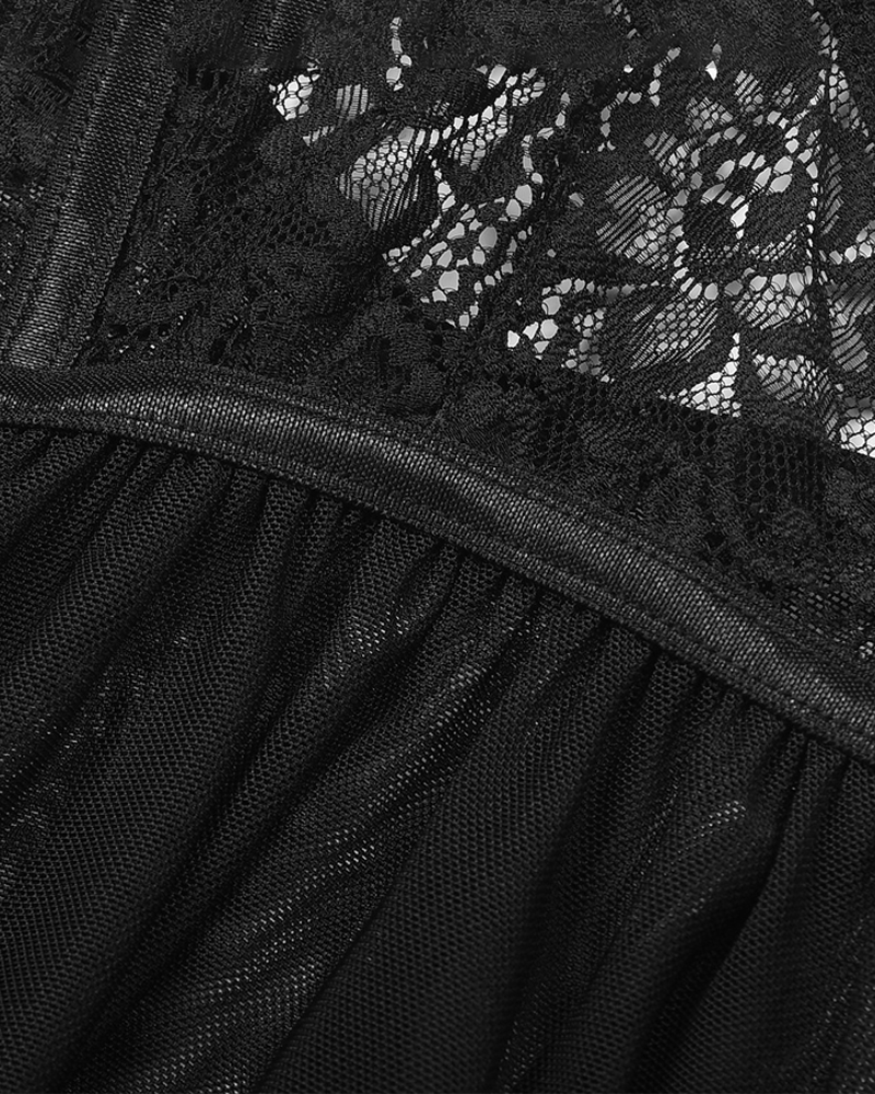 Ultra-Thin Lace Mesh Lingerie