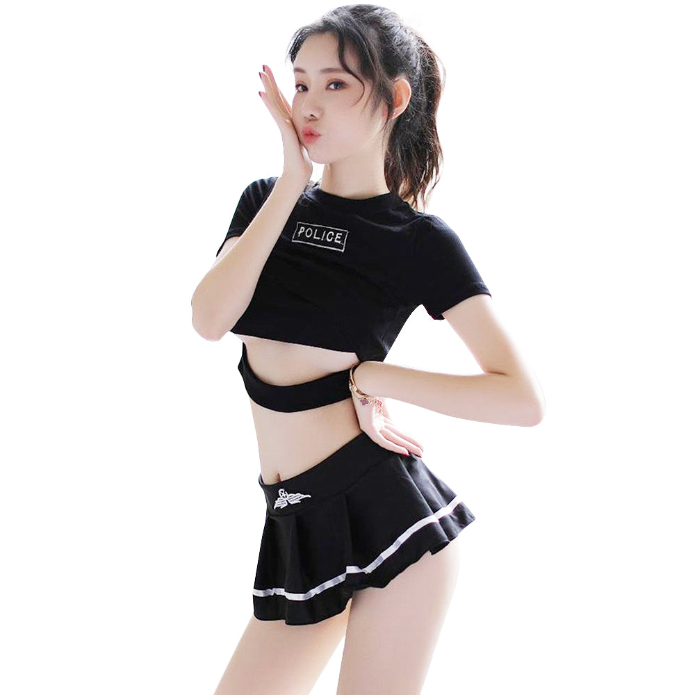Cheerleader Cosplay Costume Lingerie Womens Japanese Schoolgirl Cheerleading Uniform