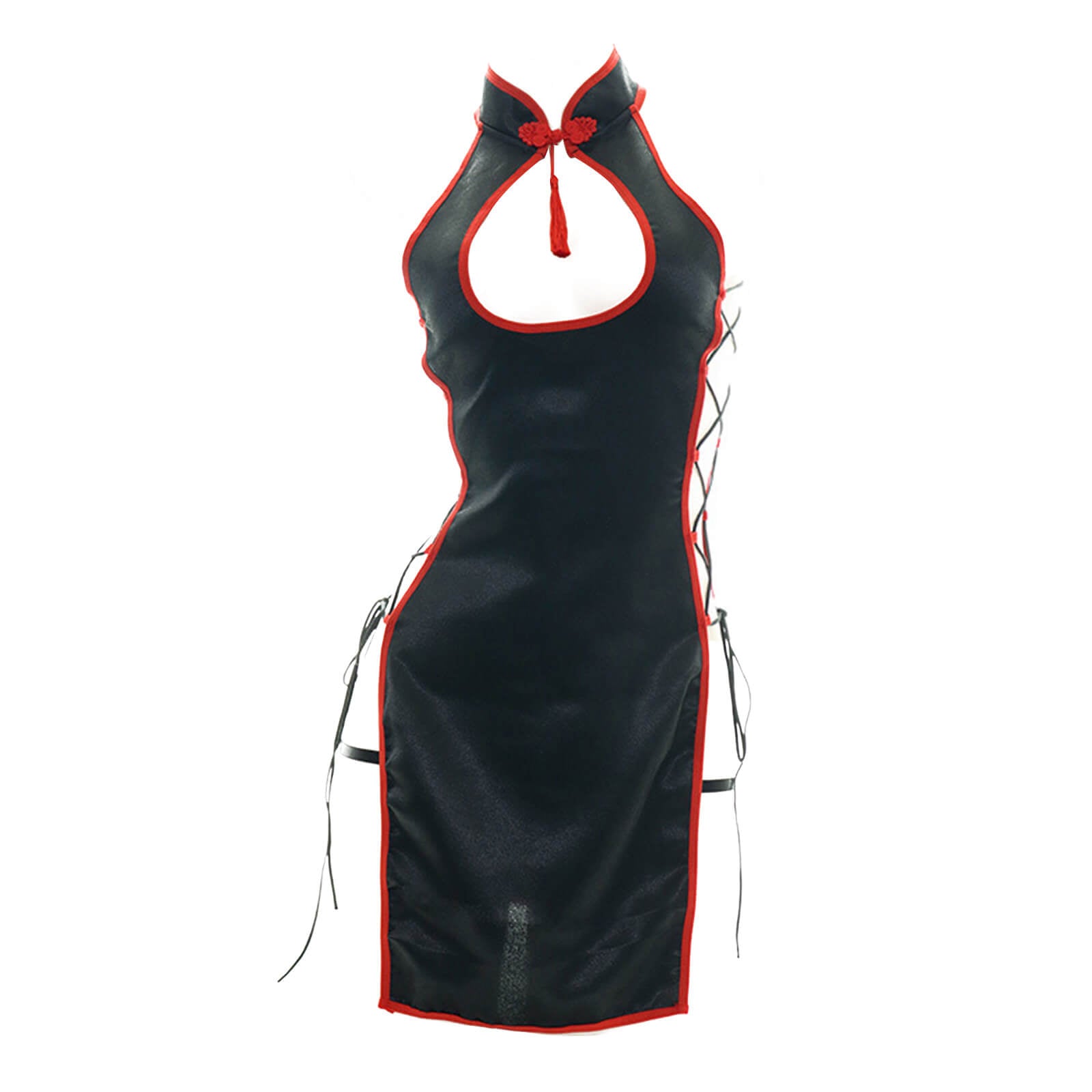 Chinese Strap Hollow Cheongsam Dress Anime Cosplay Lingerie Traditional Qipao Babydoll