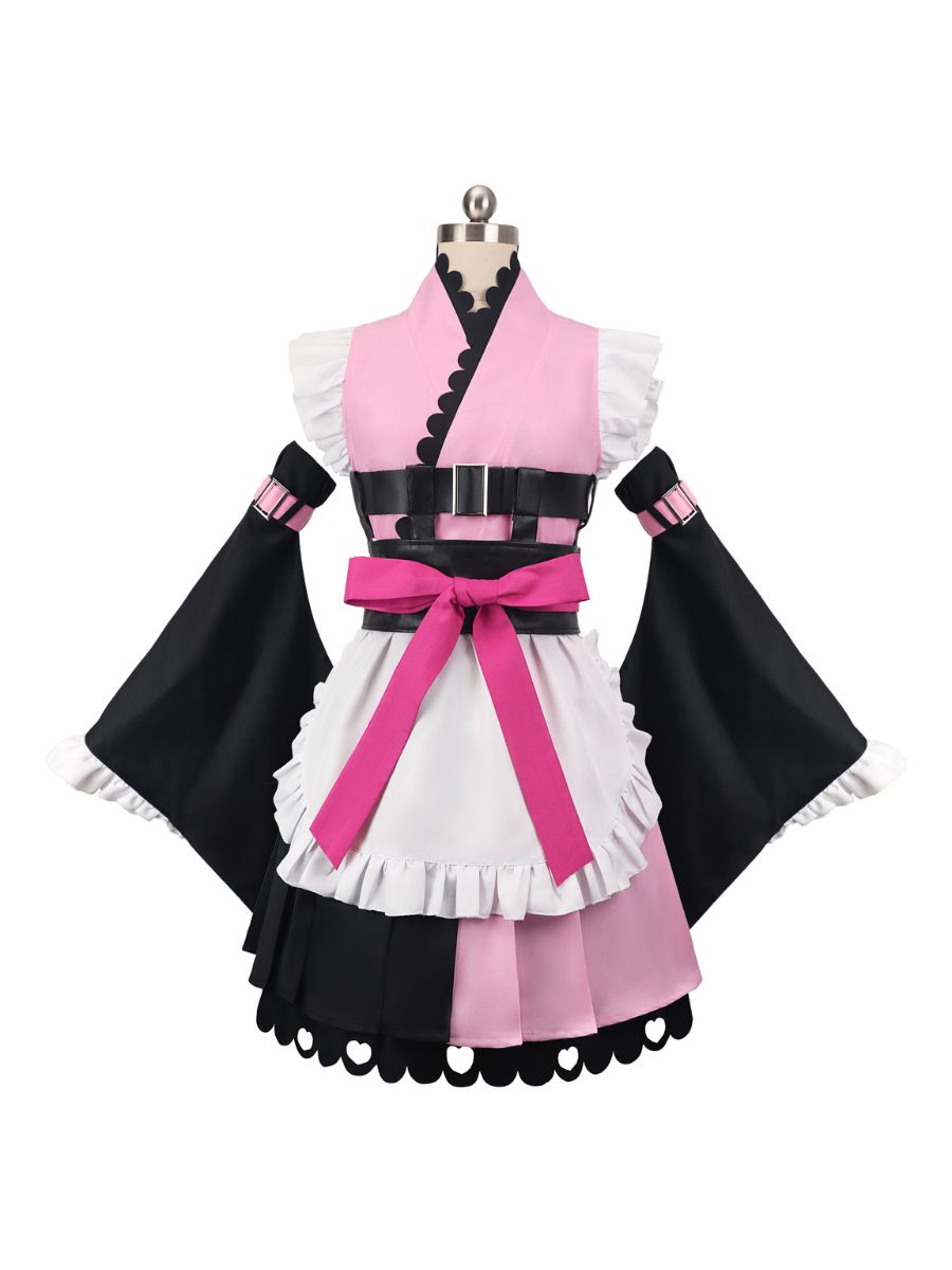 Kawaii Kimono Maid Cosplay Costume