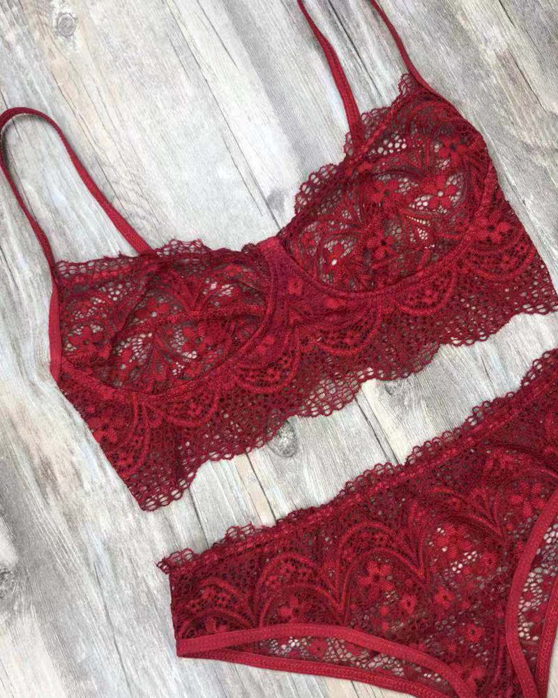 Lace Bralette Set
