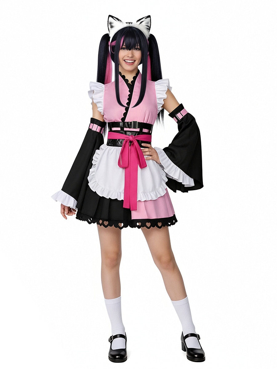 Kawaii Kimono Maid Cosplay Costume