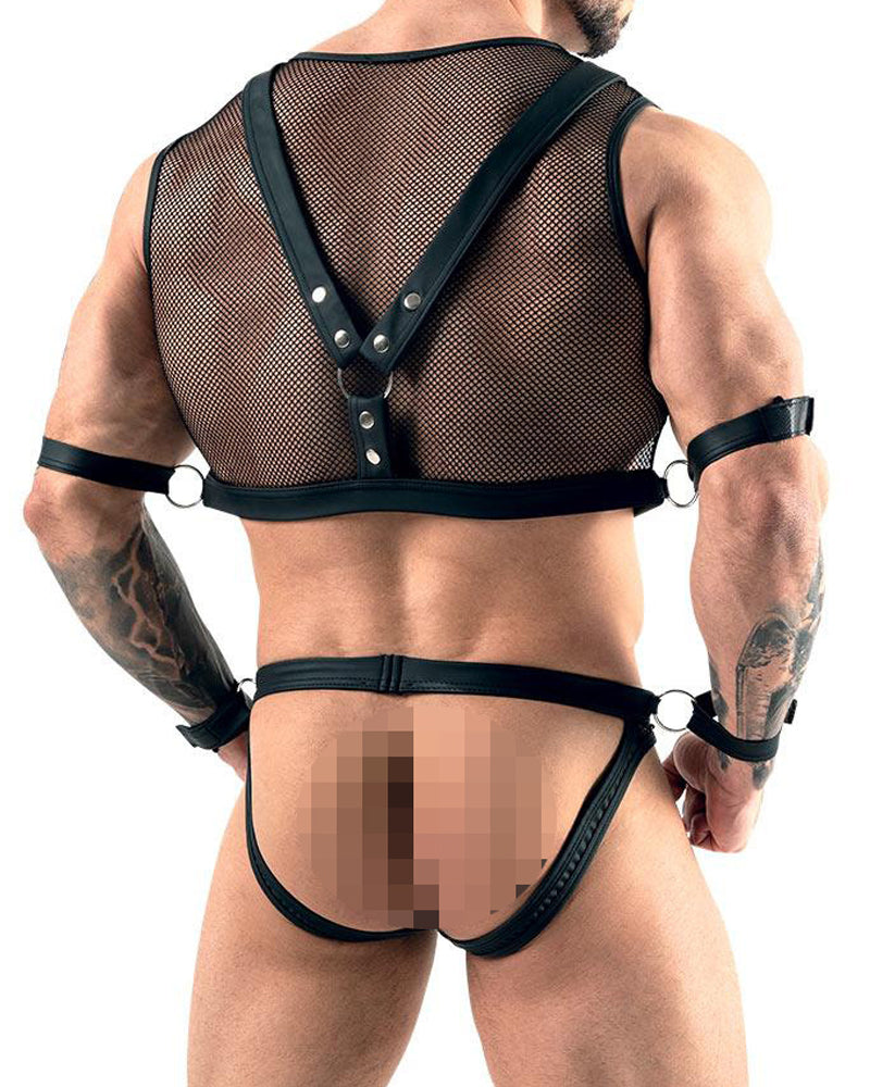 Men's Fishnet Hollow Cosplay Uniform